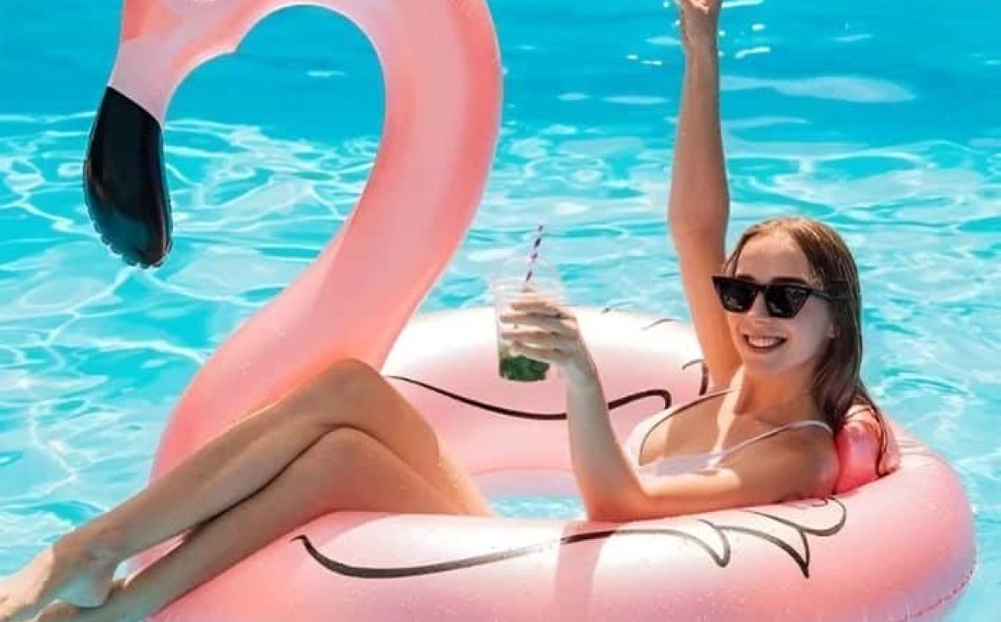 Guest enjoying a pool party in Abu Dhabi at Al Maya beach club