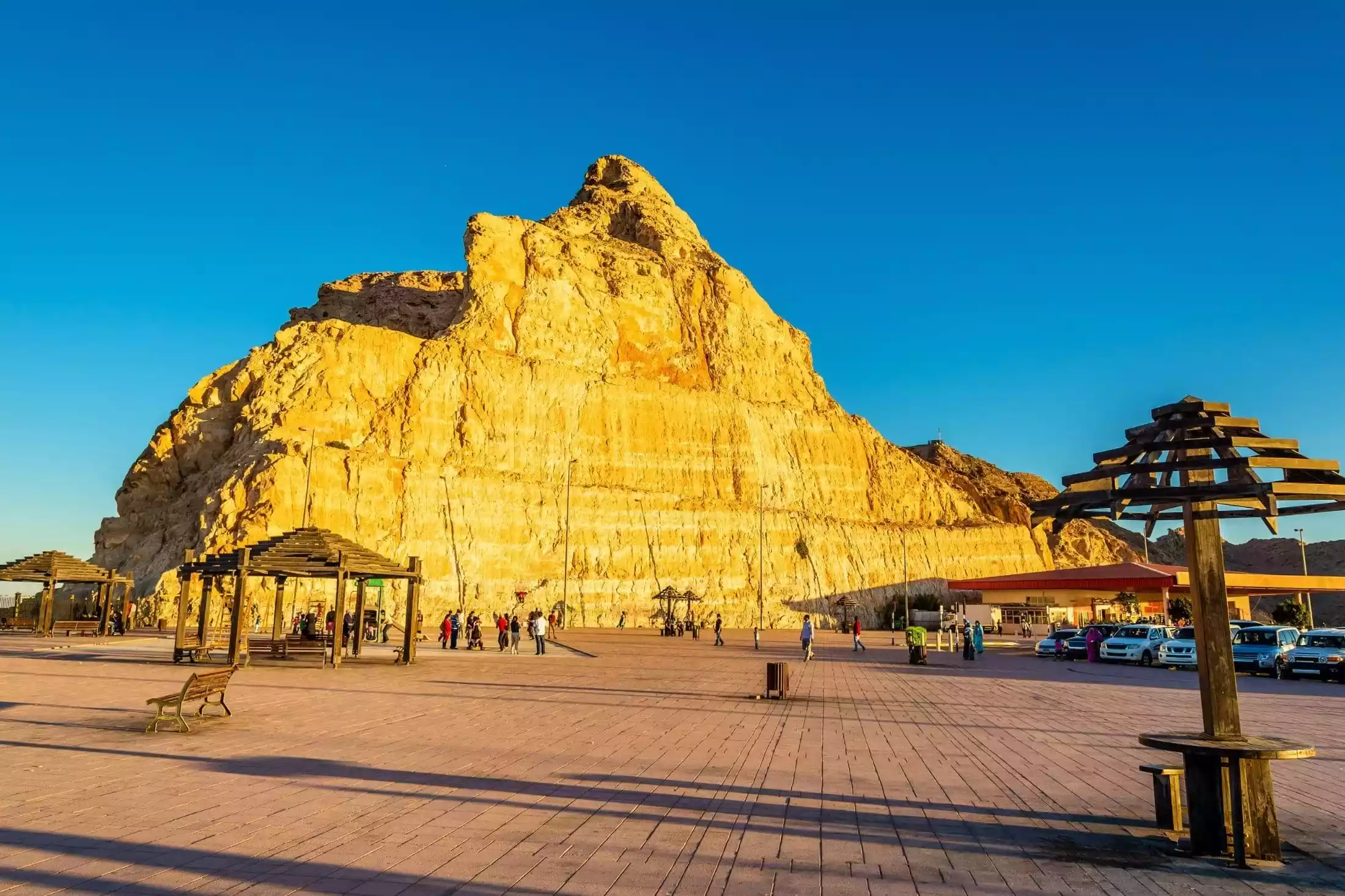 Der Gipfel des Berges Jebel Hafeet.